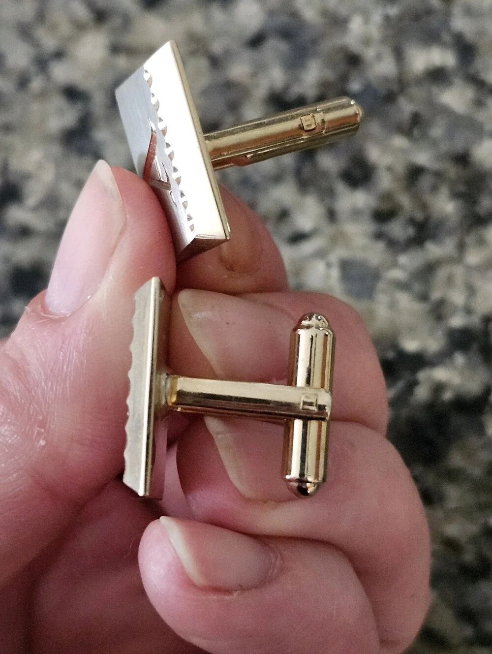 Vtg Monogram 'A' Silver-Tone Cufflinks